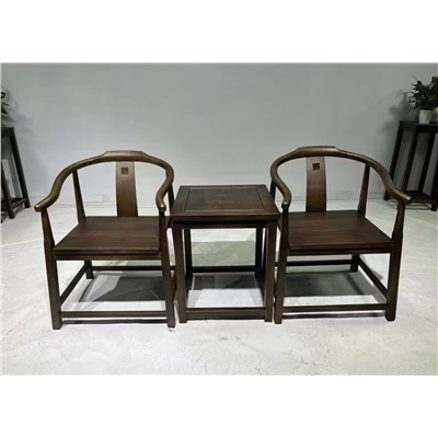 DYJJ  茶几+两把圈椅（圈椅尺寸：600✕5500✕800mm 方几尺寸：500✕500✕600mm）